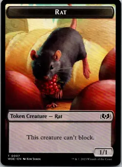 Rat Token T Wilds of Eldraine 7 NM - Image 1