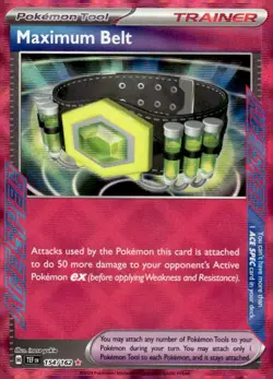 Pokemon TCG Temporal Forces #154/162 Maximum Belt - Image 1