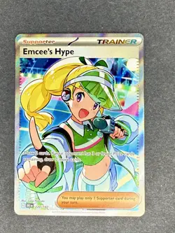 2025 Pokemon Emcee’s Hype SV Destined Rivals Ultra Rare #220/182 Near Mint - Image 1