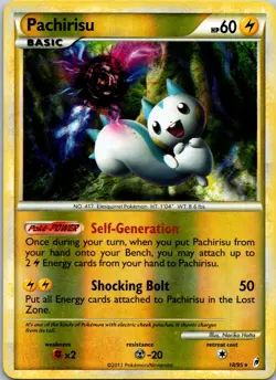 Pachirisu 18/95 Call of Legends Reverse Holo Pokemon TCG 2011 LP-MP - Image 1