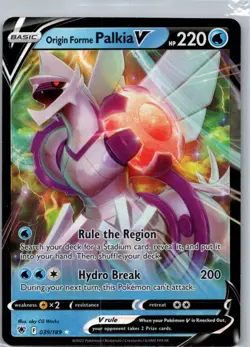 Pokemon TCG Origin Forme Palkia V 39/189 Astral Radiance NM - Image 1