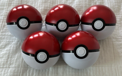 Pokemon TCG Poke Ball Tin EMPTY Lot Of 5 With Stickers - Collector Balls - Image 1