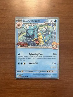 Misty's Gyarados 049/182 Staff Prerelease Destined Rivals Pokemon - Image 1