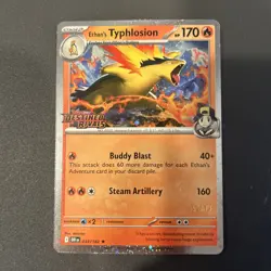 Ethan's Typhlosion 034/182 Staff Prerelease Destined Rivals Holo Pokemon NM - Image 1