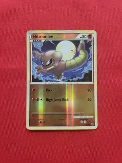 Pokemon: Hitmonlee #52/90 Undaunted Reverse Holo 2010 Vintage - Damaged - H14 - Image 1