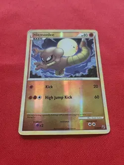Pokemon: Hitmonlee #52/90 Undaunted Reverse Holo 2010 Vintage - Damaged - H14 - Image 3