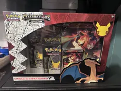 Pokemon TCG Celebrations Lance’s Charizard V Box *SEE PHOTOS - DENTS* - Image 1