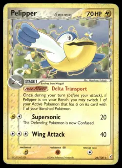 Pokemon POP Series 5 #014/017 Pelipper (Delta Species) Common HP - Image 1