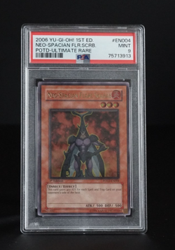 Yugioh PSA 9 Neo Spacian Flare Scarab Ultimate Rare 1st Edition POTD-EN004 - Image 1