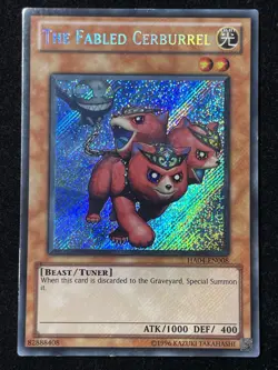 YUGIOH THE FABLED CERBURREL SECRET RARE GOOD CONDITION HA04-EN008 - Image 1