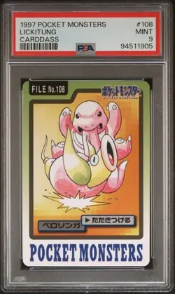 PSA 9 Mint Lickitung No. 108 Carddass 1997 Japanese Pokemon Card Pocket Monster - Image 1