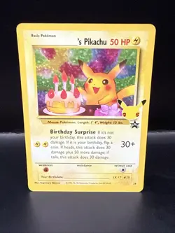Pokemon TCG Birthday Pikachu Celebrations Classic Collection Promo Card #24 B - Image 1