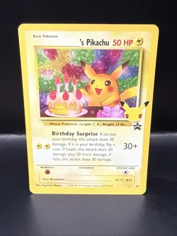 Pokemon TCG Birthday Pikachu Celebrations Classic Collection Promo Card #24 B - Image 2