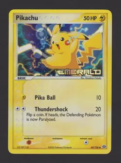 Pikachu Reverse EX Emerald 60/106 - Pokemon Card ENG 2005 - Image 1