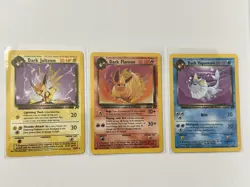Dark Vaporeon 45/82, Dark Flareon 35/82, Dark Jolteon 38/82 Pokemon Card. - Image 1