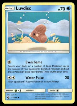 2018 Celestial Storm Set Pokemon Card 044 Luvdisc LP - Image 1