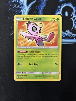 Pokemon TCG Sun & Moon Black Star Promo Shining Celebi Card #SM79 - Image 2
