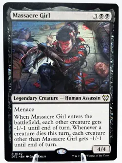 MTG Massacre Girl #140 Outlaws of Thunder Junction (OTC) Magic Card Near Mint NM - Image 1