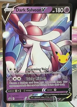 Dark Sylveon v SWSH134 Gem Mint 2021 25th Anniversary Celebrations Promo Card - Image 1