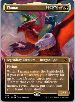Tiamat (Borderless) 298 Adventures in the Forgotten Realms NM MTG - Image 1