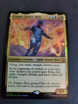 COSMIC SPIDER-MAN FOIL - Mythic - SPM Spider-Man MTG Magic 0127 NM - Image 1