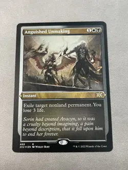 1x Anguished Unmaking - Foil Etched NM-Mint Double Masters 2022 MTG - Image 1