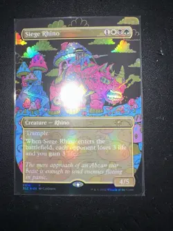 Siege Rhino Borderless Secret Lair 30th Anniversary Countdown Kit] Foil NM - Image 1