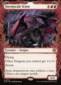 Mint/Near-Mint, English - 1 x MTG Stormscale Scion - Showcase Tarkir: Dragonstor - Image 1