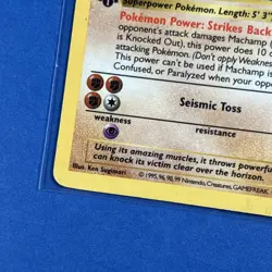 1999 Pokemon Base Set 1st Edition Shadowless Machamp 8/102 MP - Image 5