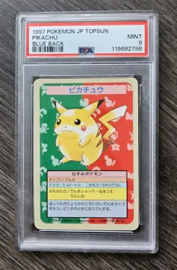 1997 Pokemon Topsun Pikachu PSA 9 NO NUMBER ERROR MINT - Image 1