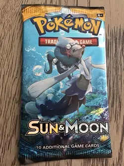 Sun & Moon | Base Set | 1 Booster Pack, Primarina Art | Pokemon TCG - Image 1