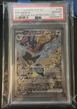 2024 POKEMON GRENINJA EX PSA 10 SVP EN BLACK STAR PROMO #132 - Image 1