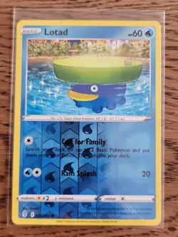 Pokemon Evolving Skies Lotad 032/203 REVERSE HOLO PACK FRESH NM - Image 1