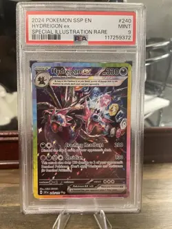 PSA 9 Hydreigon ex 240/191 Surging Sparks Pokemon Rare SIR Special Alt Art MINT - Image 1