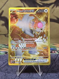 Bloodmoon Ursaluna ex 222/167 Sv06: Twilight Masquerade Gold Holo Pokemon TCG - Image 1