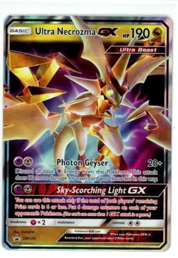 Pokemon TCG Ultra Necrozma GX SM126 Sun & Moon Black Star Promo Light Play - Image 1