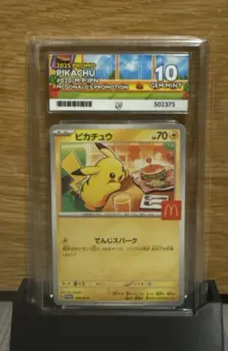 ACE Graded Gem Mint 10 PIKACHU PROMO 020/M-P McDONALD'S 2025 Pokemon Japanese - Image 1