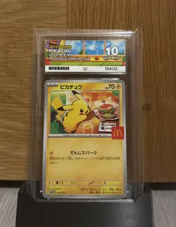 ACE Graded Gem Mint 10 PIKACHU PROMO 020/M-P McDONALD'S 2025 Pokemon Japanese - Image 1