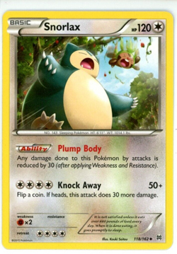 Pokemon TCG Snorlax 118/162 XY Breakthrough Regular Uncommon - Image 1