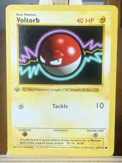 Pokemon TCG First Edition Base Set VOLTORB 67/102 - Image 1