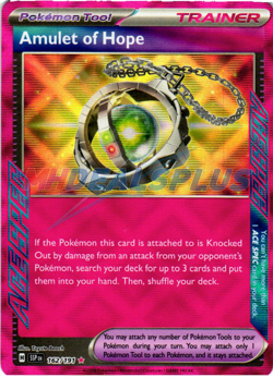 NM Pokemon Amulet of Hope - SV08: Surging Sparks (SV08) 162 ACE SPEC Rare - Image 1