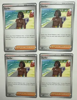 Pokemon TCG - Surfer - 187/191 - Surging Sparks - NM - Playset 4x - Image 1