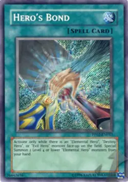 4x Moderately Played Hero's Bond - PP02-EN012 - Secret Rare - Unlimited Edition - Image 1