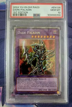 2024 YU-GI-OH! RA03-EN126 1ST EDITION DARK PALADIN PSA 10 - Image 1