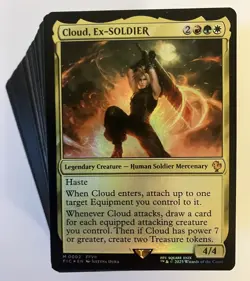 MTG Magic The Gathering Cloud, Ex-SOLDIER ⚔ Budget 100 Card Commander Deck - Image 1