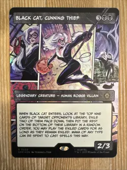 Black Cat, Cunning Thief - Foil - Borderless Marvel's Spider-Man MTG - Image 1