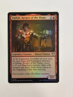 Valduk, Keeper of the Flame Commander Masters Foil Magic the Gathering MTG - Image 1