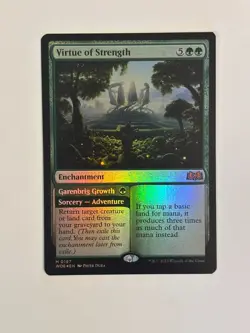 Virtue of Strength Wilds of Eldraine Foil Magic the Gathering MTG - Image 1