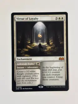 Virtue of Loyalty (Showcase) Wilds of Eldraine Magic the Gathering MTG - Image 1