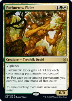 MTG magic cards 1x Faeburrow Elder Throne of Eldraine NM-Mint, English - Image 1